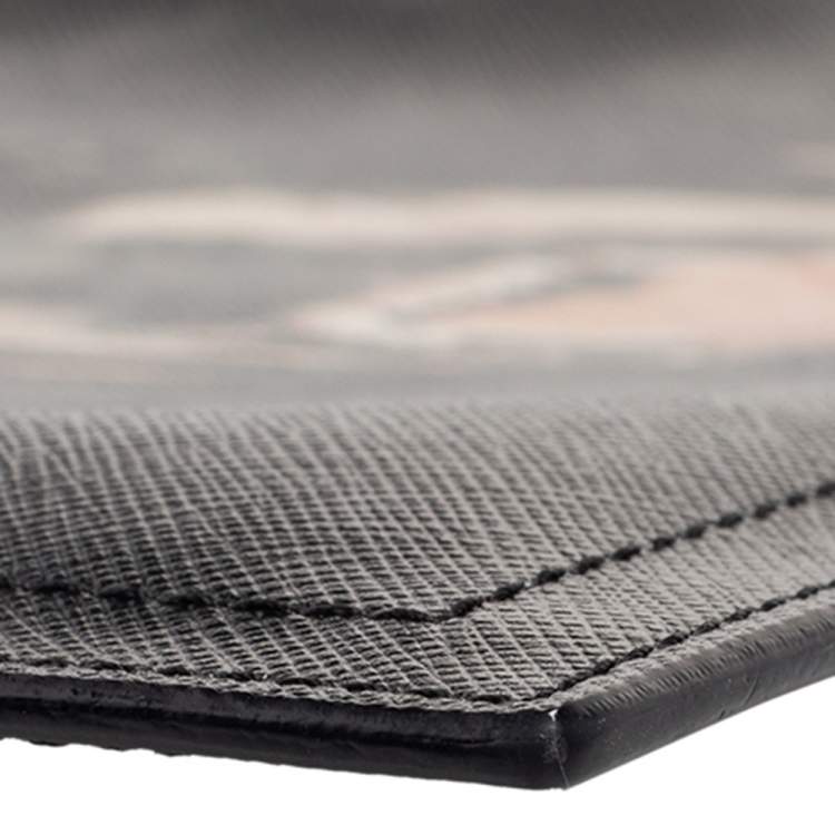 Pre Owned Givenchy Black Coated Canvas Rottweiler Face Clutch