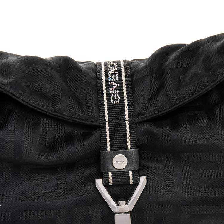 Pre Owned Givenchy Black Monogram Nylon Hobo