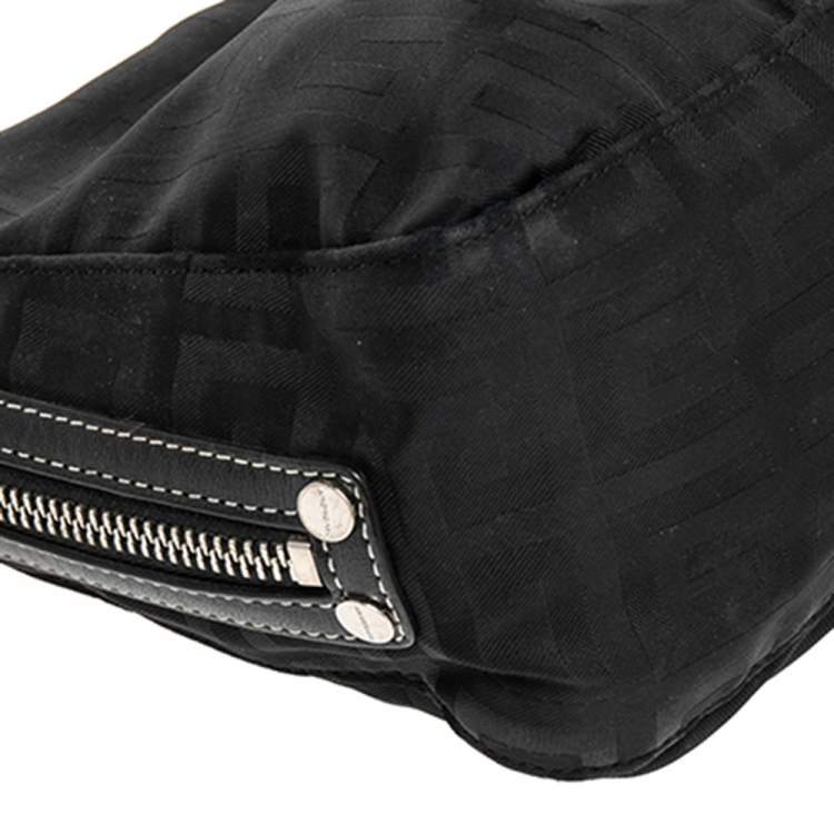 Pre Owned Givenchy Black Monogram Nylon Hobo
