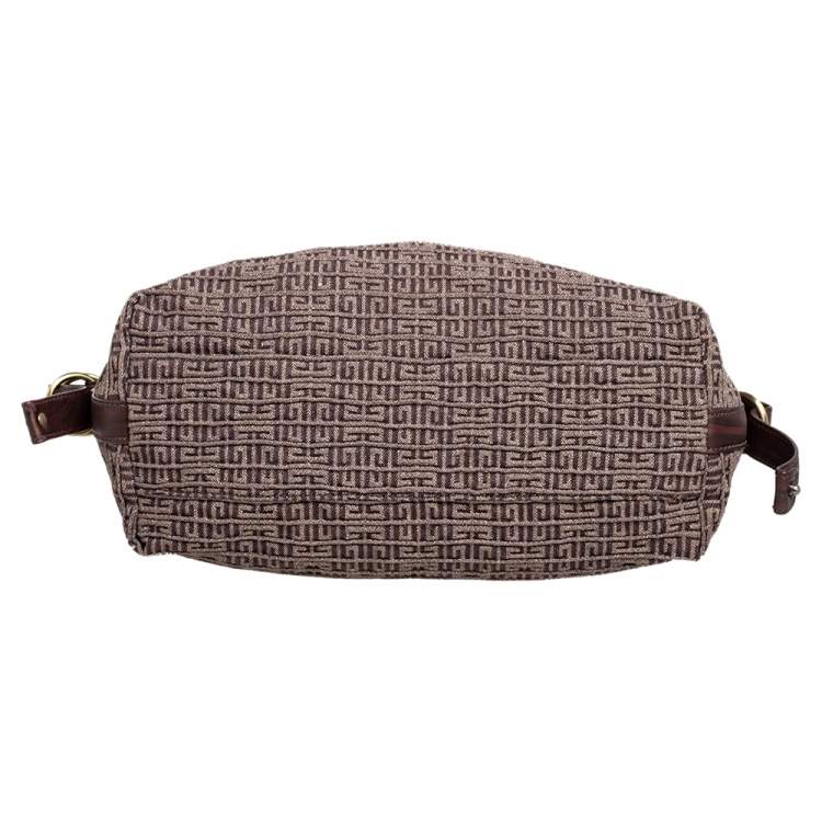 مملوكة مسبقًا Givenchy Brown Monogram Fabric and Leather Baguette Bag