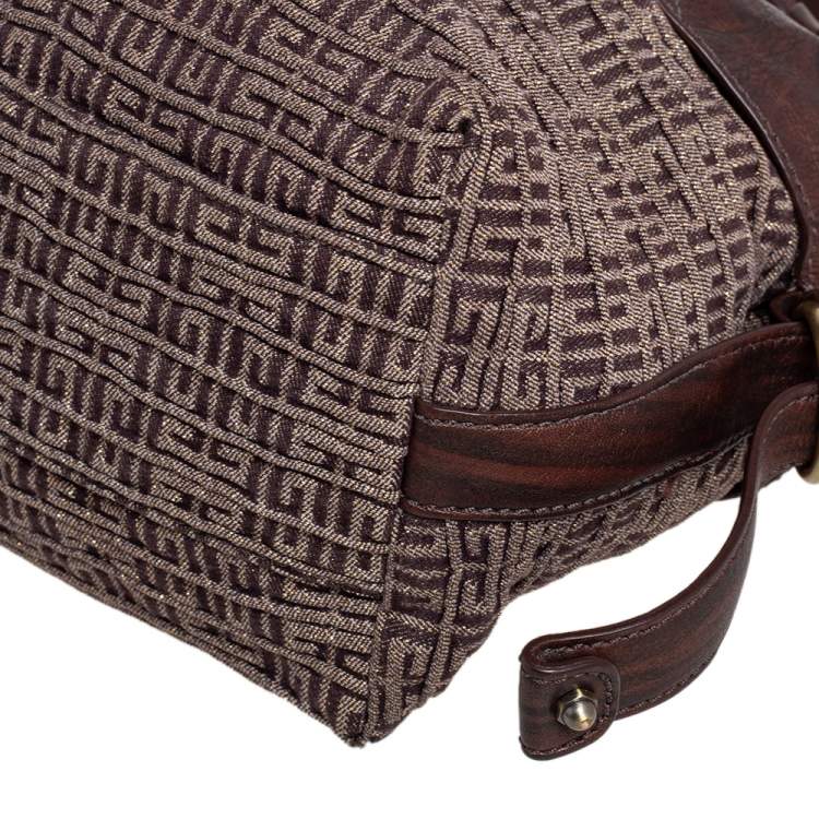 مملوكة مسبقًا Givenchy Brown Monogram Fabric and Leather Baguette Bag