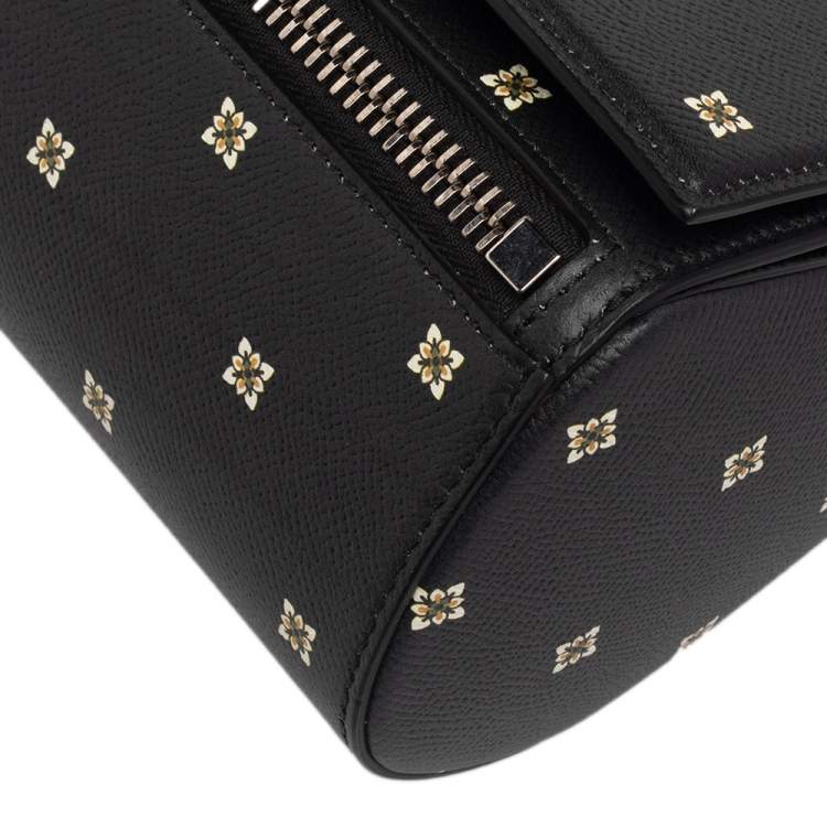 Pre Owned Givenchy Black Printed Leather Mini Pandora Box Shoulder Bag