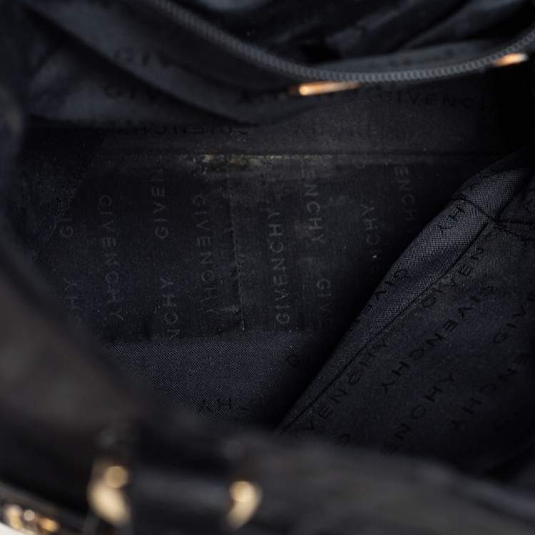 Pre Owned Givenchy Black Signature Canvas Small Vertical Tassel Tote