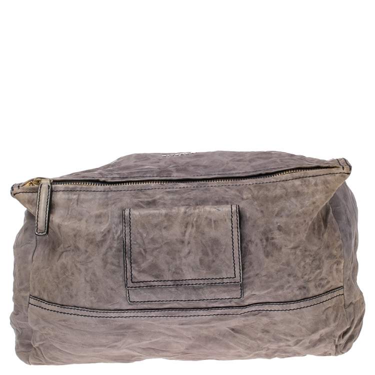 مملوكة مسبقًا Givenchy Pale Mauve Crinkled Leather Old Medium Pandora Shoulder Bag