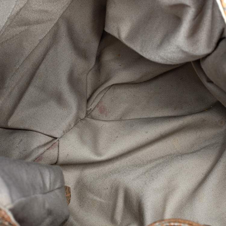 Pre Owned Givenchy Gold/Beige Pebbled Leather Hobo