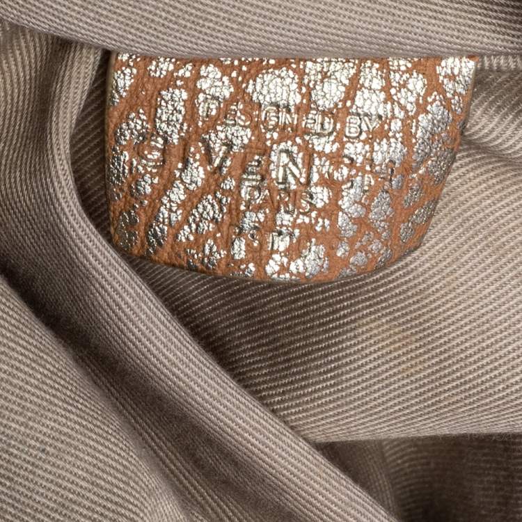 Pre Owned Givenchy Gold/Beige Pebbled Leather Hobo