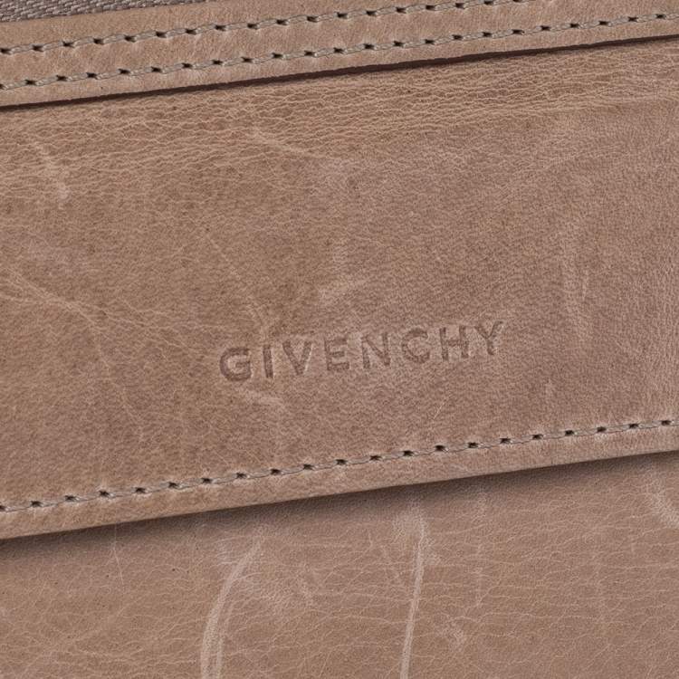 Pre Owned Givenchy Beige Leather Wallet On Chain 