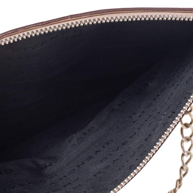 Pre Owned Givenchy Beige Leather Wallet On Chain 