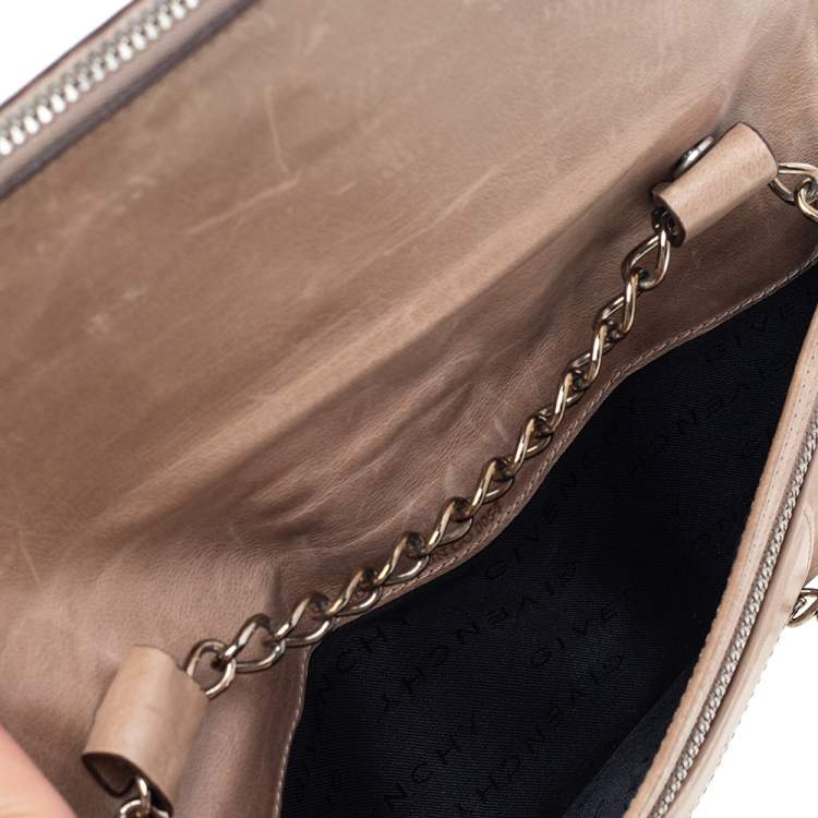 Pre Owned Givenchy Beige Leather Wallet On Chain 
