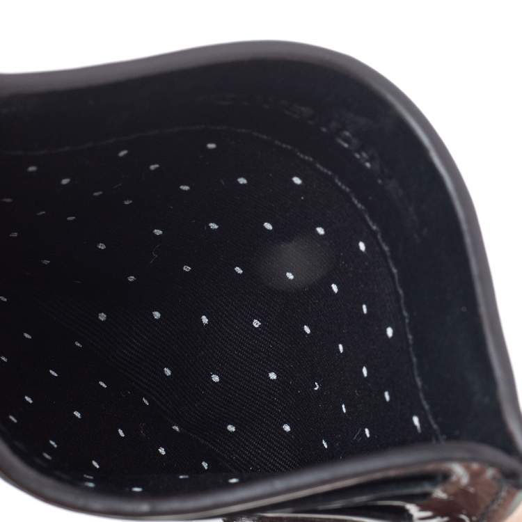 Pre Owned Givenchy Brown Patent Leather Card Holder