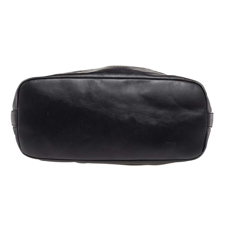 Pre Owned Givenchy Black Monogram Canvas And Leather Hobo