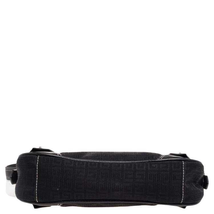 Pre Owned Givenchy Black Leather And Canvas Hobo