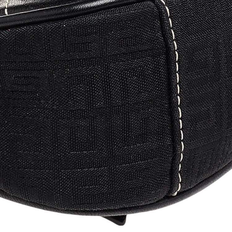Pre Owned Givenchy Black Leather And Canvas Hobo