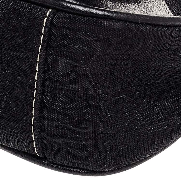 Pre Owned Givenchy Black Leather And Canvas Hobo