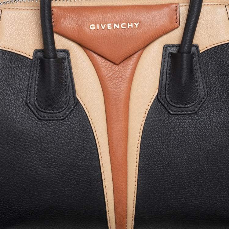Pre Owned Givenchy Tri Color Leather Small Antigona Satchel