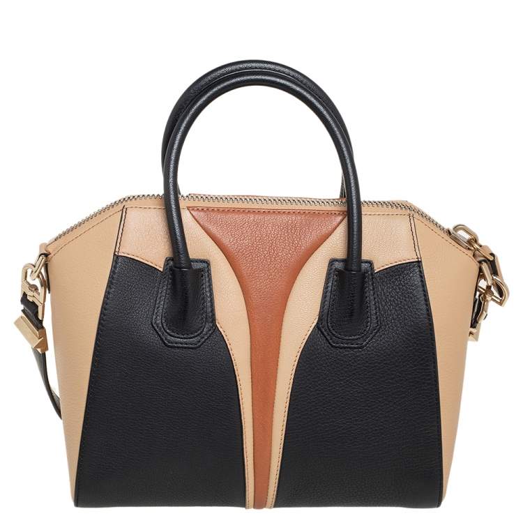 Pre Owned Givenchy Tri Color Leather Small Antigona Satchel