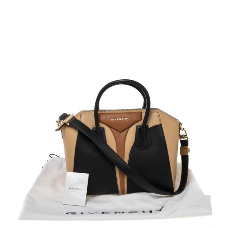 Pre Owned Givenchy Tri Color Leather Small Antigona Satchel
