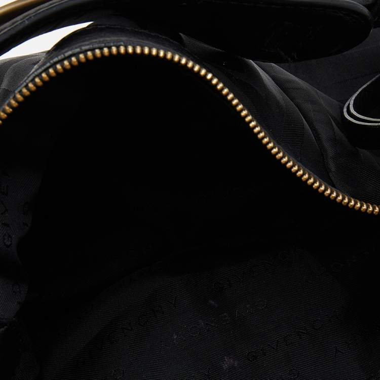 Pre Owned Givenchy Black Signature Canvas and Leather Satchel