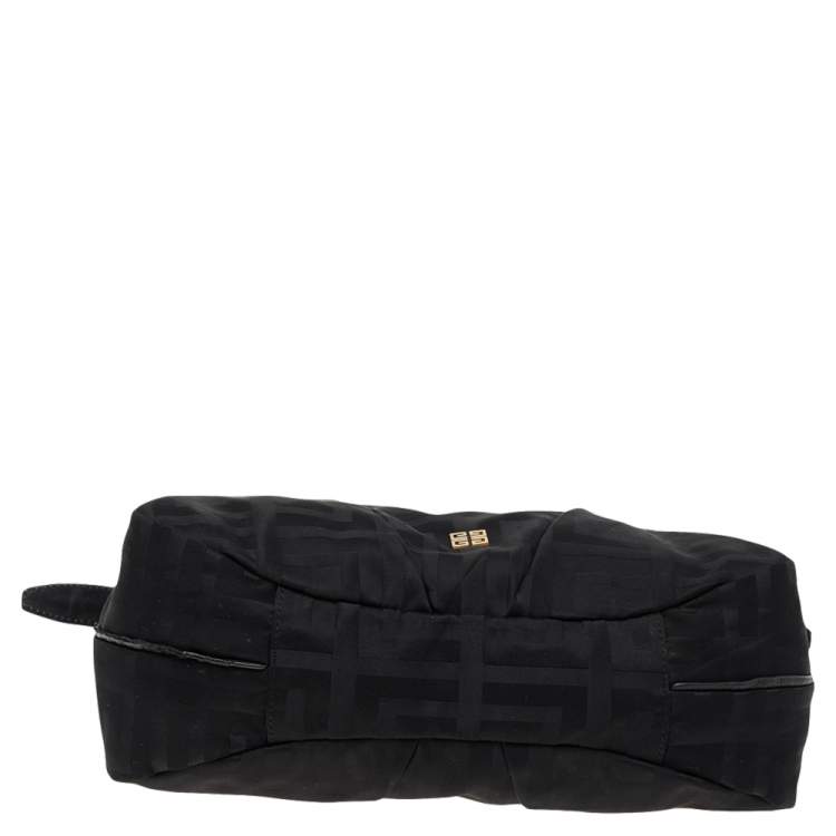 Pre Owned Givenchy Black Signature Canvas and Leather Satchel