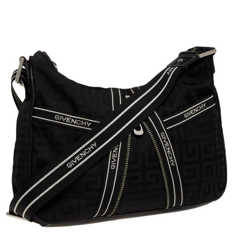 Pre Owned Givenchy Black Signature Canvas Shoulder Bag