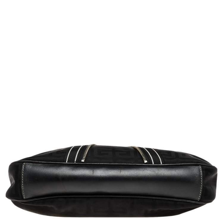 Pre Owned Givenchy Black Signature Canvas Shoulder Bag