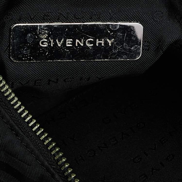 Pre Owned Givenchy Black Signature Canvas Shoulder Bag