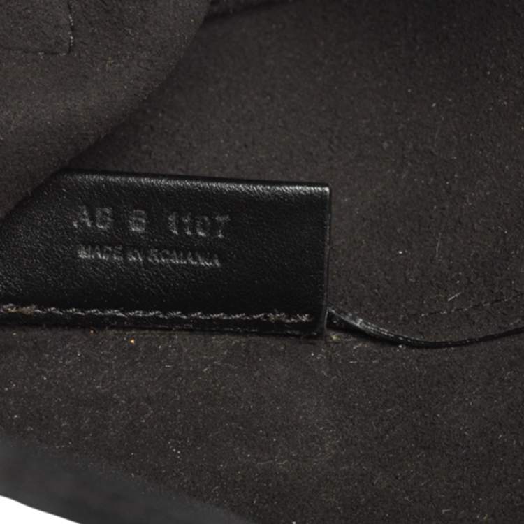 Pre Owned Givenchy Black/White Leather Stargate Logo Tote