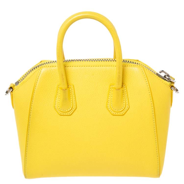 مملوكة مسبقًا Givenchy Yellow Leather Mini Antigona Satchel