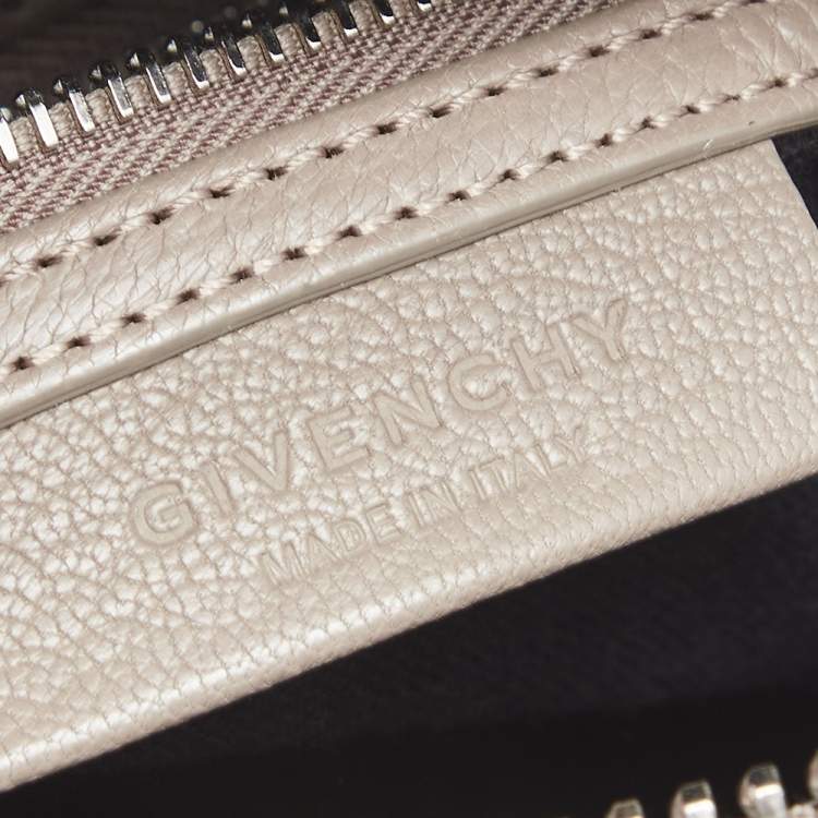 Pre Owned Givenchy Taupe Leather Small Antigona Satchel