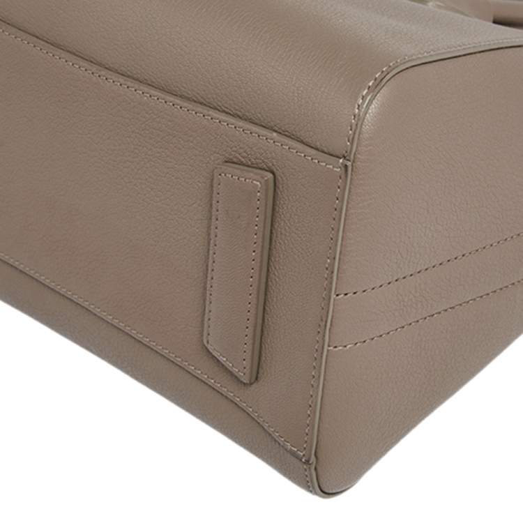 Pre Owned Givenchy Taupe Leather Small Antigona Satchel