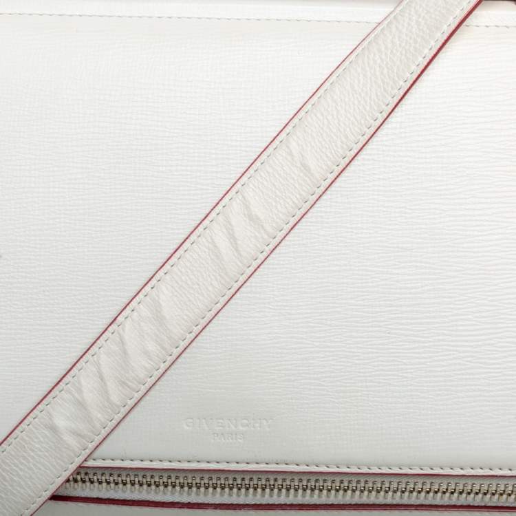 Pre Owned Givenchy White Leather Medium Pandora Box Bag