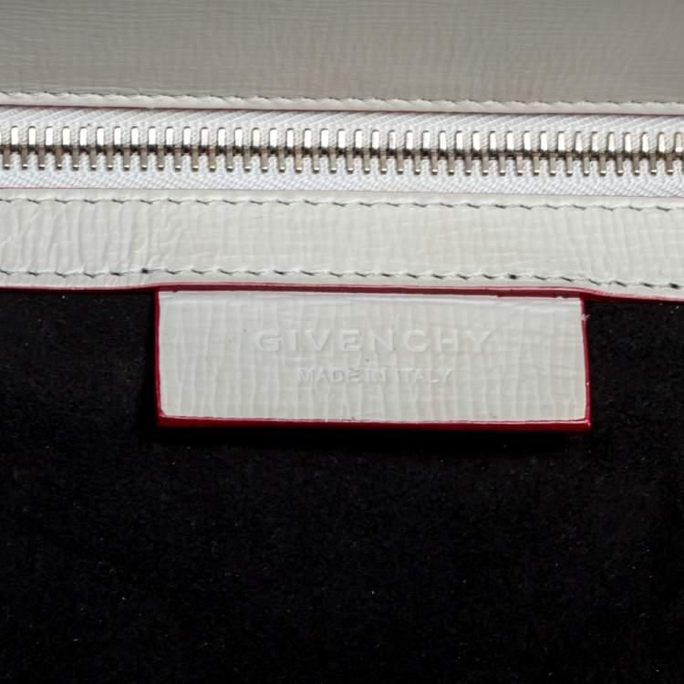 Pre Owned Givenchy White Leather Medium Pandora Box Bag