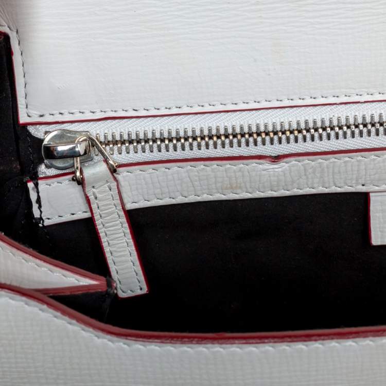 Pre Owned Givenchy White Leather Medium Pandora Box Bag