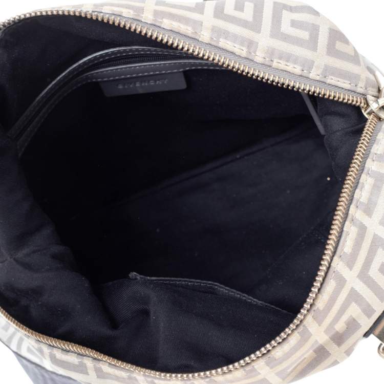 Pre Owned Givenchy Grey Signature Canvas and Leather Convertible Satchel