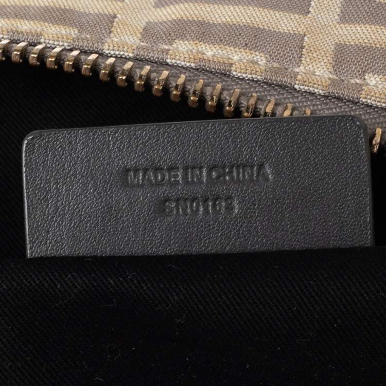 Pre Owned Givenchy Grey Signature Canvas and Leather Convertible Satchel