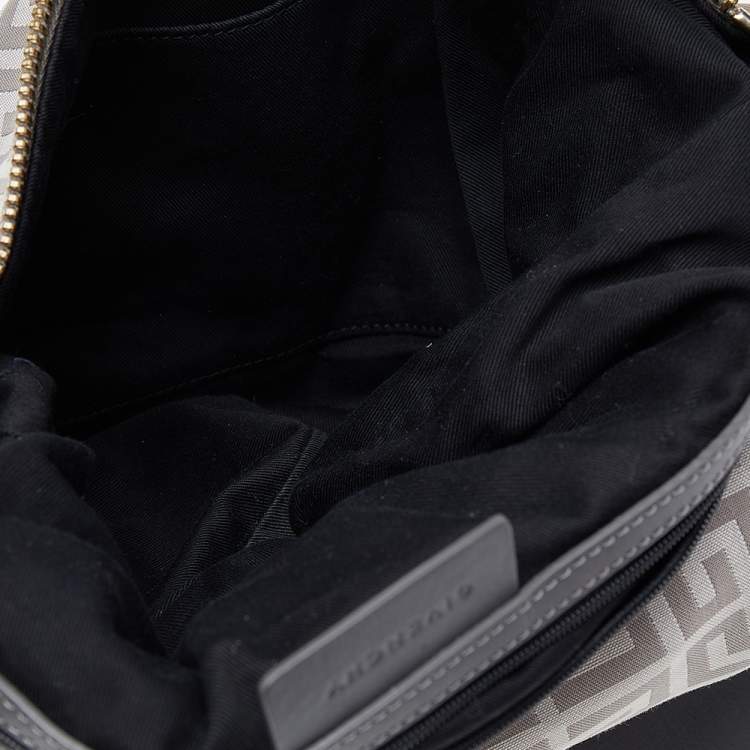 Pre Owned Givenchy Beige/Grey Monogram Canvas and Leather Hobo