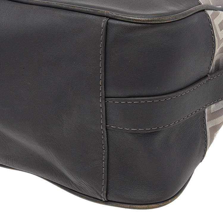 Pre Owned Givenchy Beige/Grey Monogram Canvas and Leather Hobo