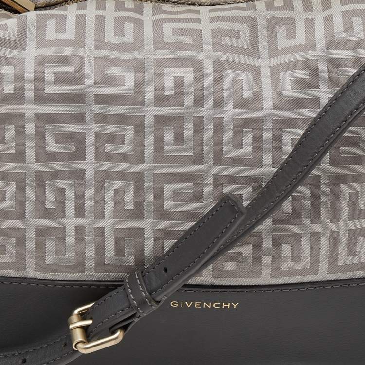 Pre Owned Givenchy Beige/Grey Monogram Canvas and Leather Hobo