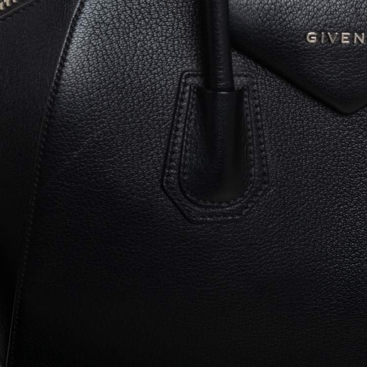 Pre Owned Givenchy Black Leather Medium Antigona Satchel 