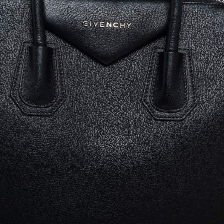 Pre Owned Givenchy Black Leather Medium Antigona Satchel 