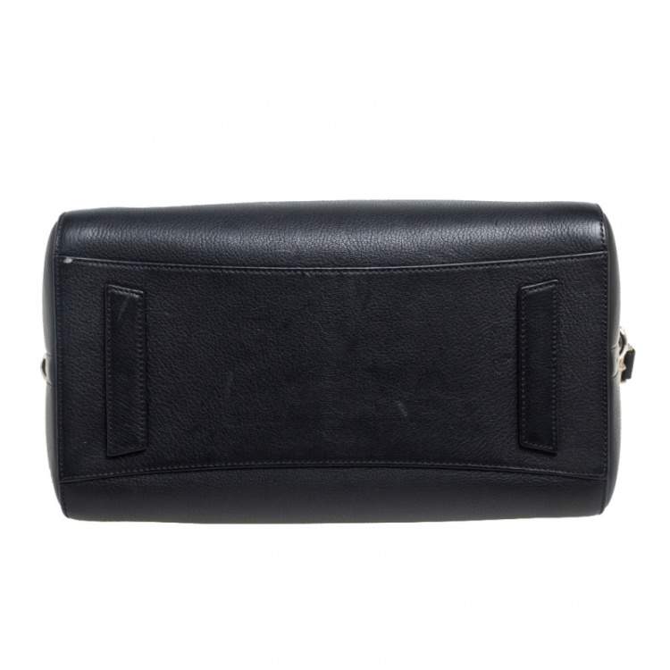 Pre Owned Givenchy Black Leather Medium Antigona Satchel 