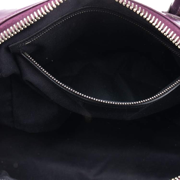 Pre Owned Givenchy Purple Leather Medium Antigona Satchel 