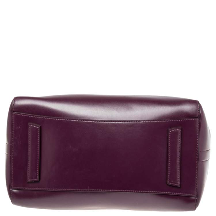 Pre Owned Givenchy Purple Leather Medium Antigona Satchel 
