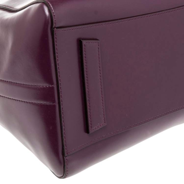 Pre Owned Givenchy Purple Leather Medium Antigona Satchel 
