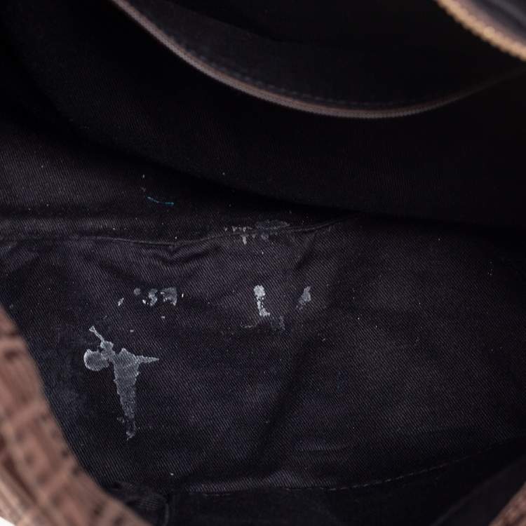 Pre Owned Givenchy Brown Signature Fabric Hobo