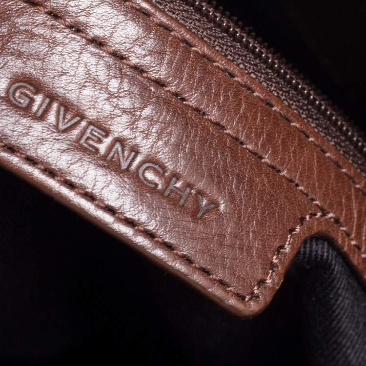 Pre Owned Givenchy Brown Signature Fabric Hobo