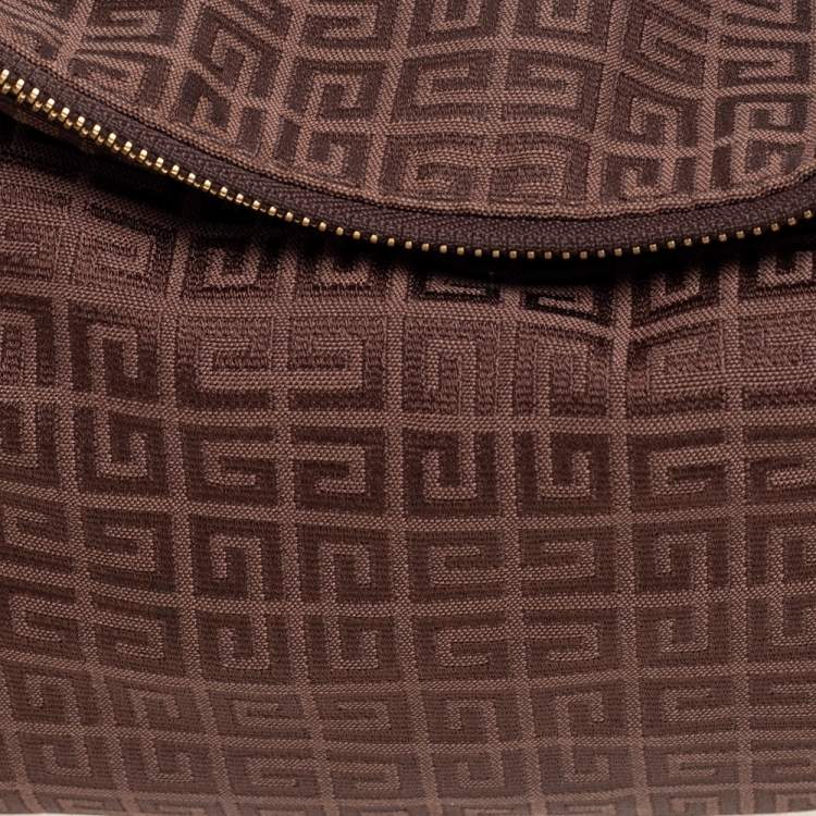 Pre Owned Givenchy Brown Signature Fabric Hobo