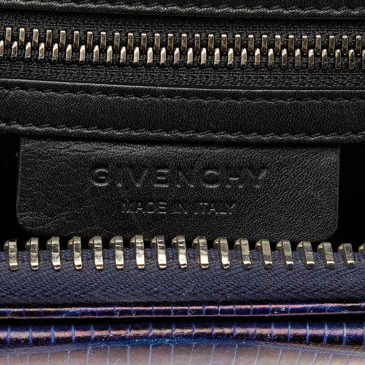 مملوكة مسبقًا Givenchy Blue Lizard Embossed Leather Medium Antigona Satchel