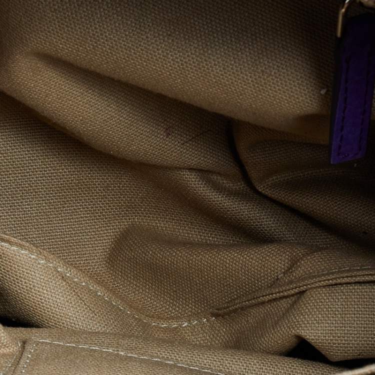 Pre Owned Givenchy Purple Suede Small Antigona Satchel
