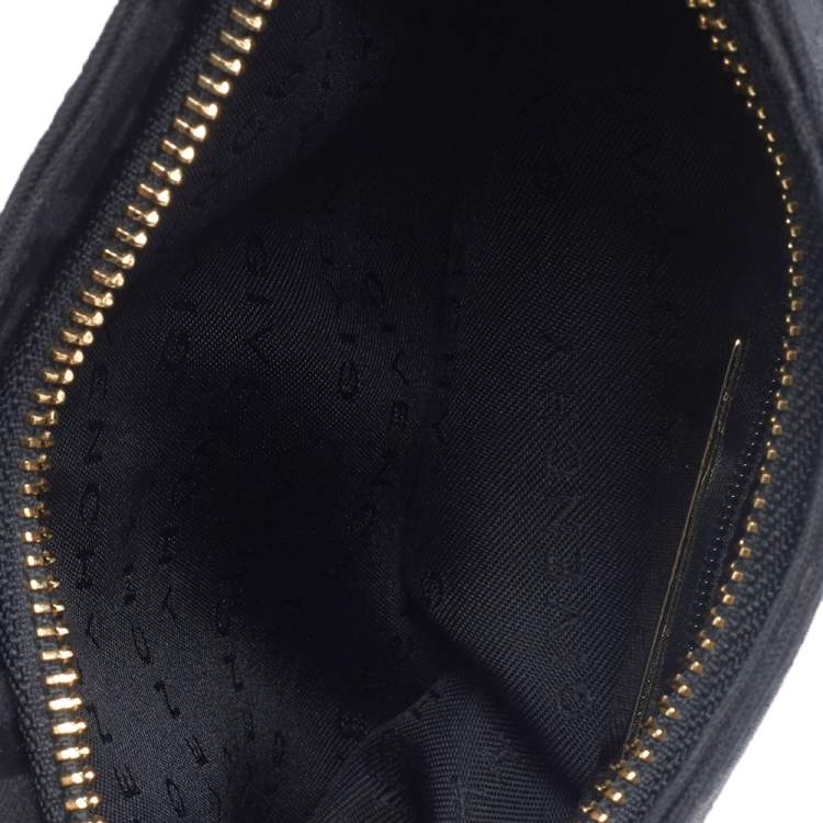 Pre Owned Givenchy Black Canvas And Leather Tassel Shoulder Bag